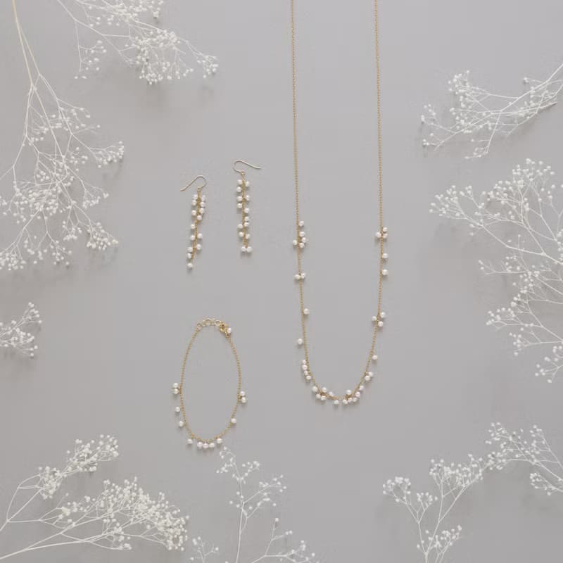 14kgf  淡水パールランダムブレスレット