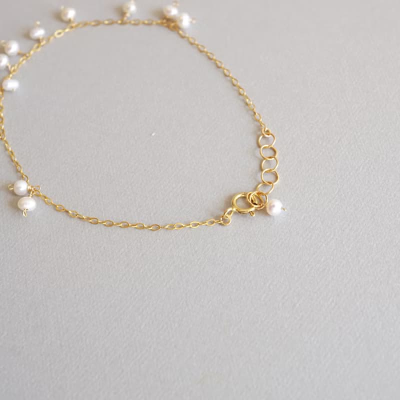 14kgf  淡水パールランダムブレスレット