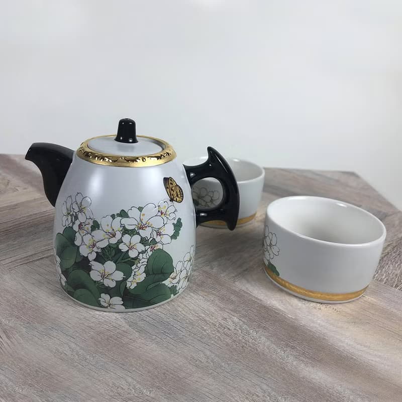 油桐鎏金茶具組(1壺2杯1茶盤)20079-0000022