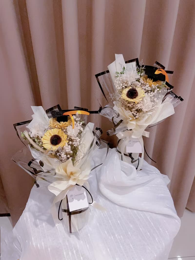 畢業花束 乾燥花花束 向日葵花束 太陽花花束 乾燥花束 畢業禮物