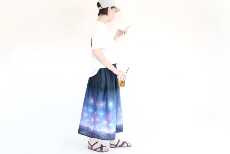 【受注】夜空きらめく花火　心はずむスカート　　ご褒美　誕生日　ギフト　新作2024