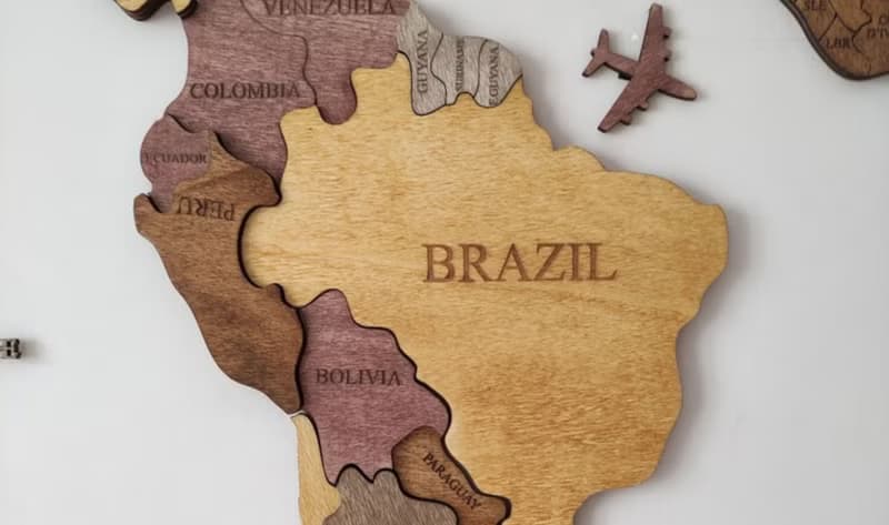 Anti-Allergic (2) Painted World Map-Wall Decoration for Homes and Offices