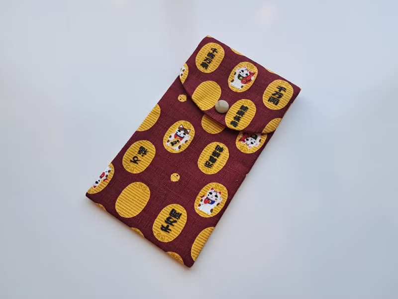 千萬兩健康長壽招財貓布紅包袋