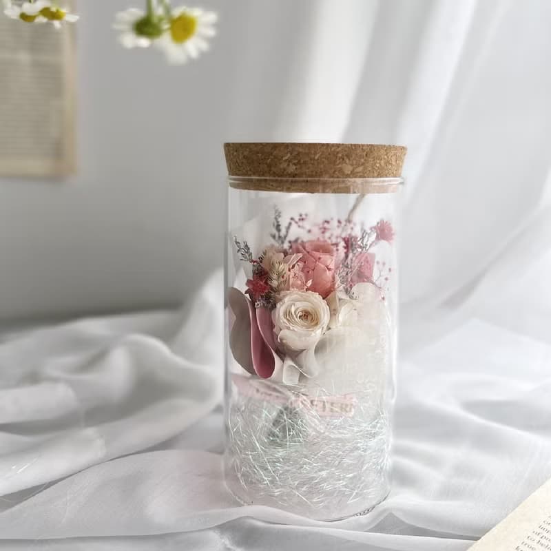 熱銷永生花小花束花罐 | 三款夢幻色系 聖誕禮物 情人節禮物 交換