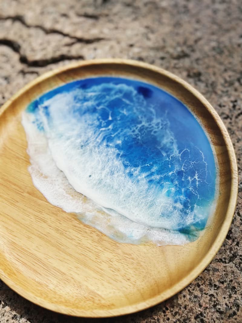【現貨】神秘深海海洋海浪圓木盤