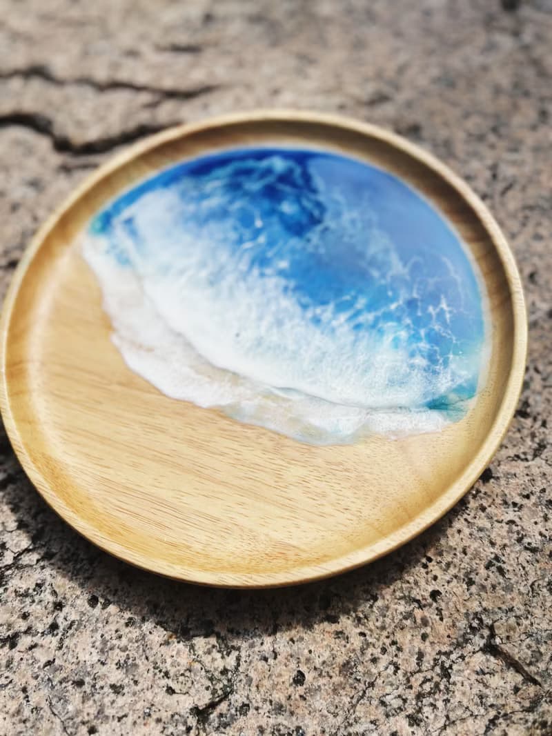 【現貨】神秘深海海洋海浪圓木盤