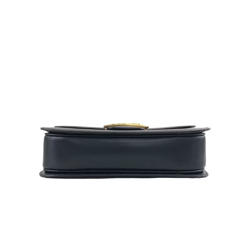 【 日本直送　名牌中古包 】CELINE セリーヌ ショルダーバッグ ネイビー ホースキャリッジ レザー vintage ヴィンテージ オールド 8fttsw