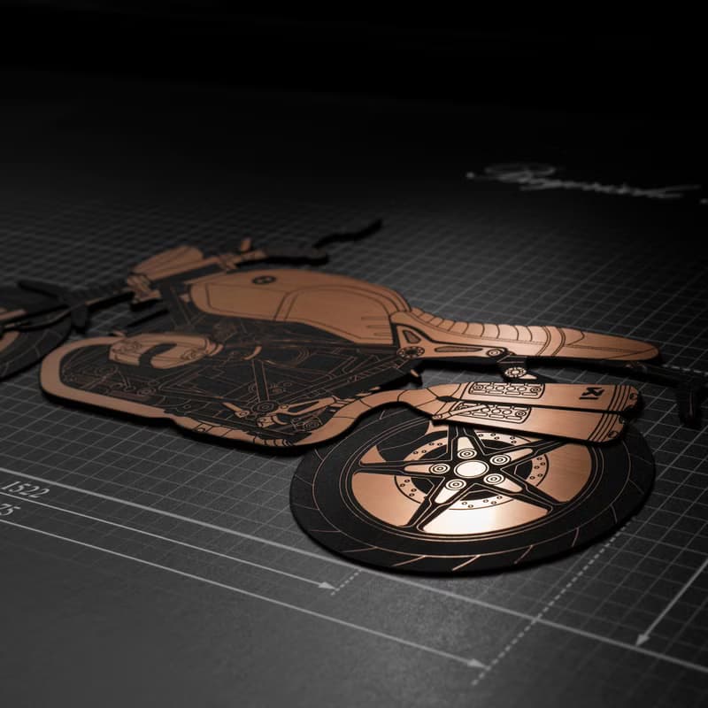 【專屬 訂製禮】刻劃回憶重機掛畫 - 車頭+車側款