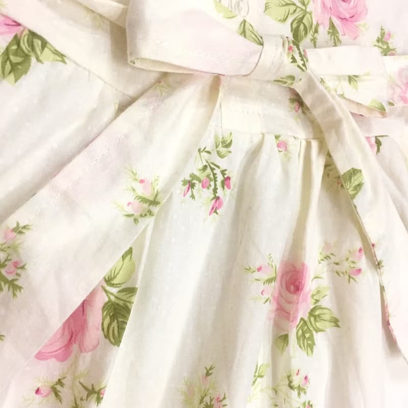 方領荷葉肩無袖洋裝 衣裙 女童裝 玫瑰 Rose