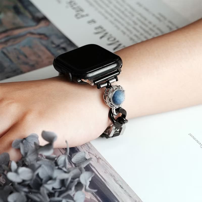APPLE WATCH  - 【Kyanite】手做水晶錶帶 蘋果錶帶