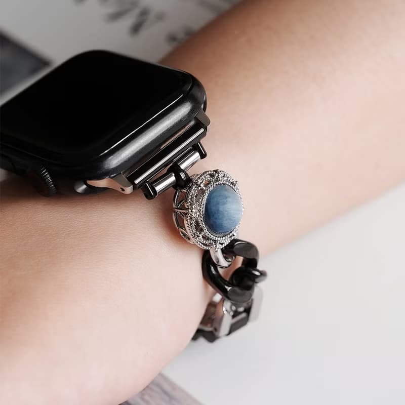 APPLE WATCH  - 【Kyanite】手做水晶錶帶 蘋果錶帶