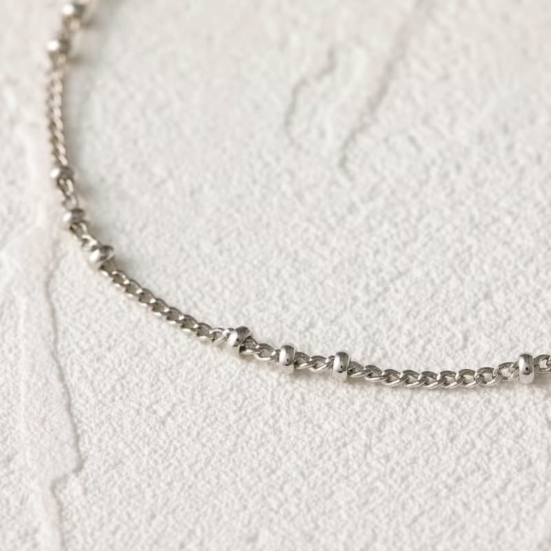 petit point bracelet SV ニッケルフリーマグネットブレスレット　磁石で着脱簡単なシンプルブレスレット　シルバー　ロジウム