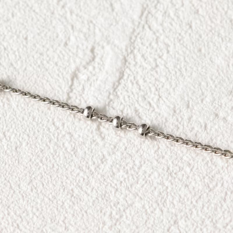 petit point bracelet SV ニッケルフリーマグネットブレスレット　磁石で着脱簡単なシンプルブレスレット　シルバー　ロジウム