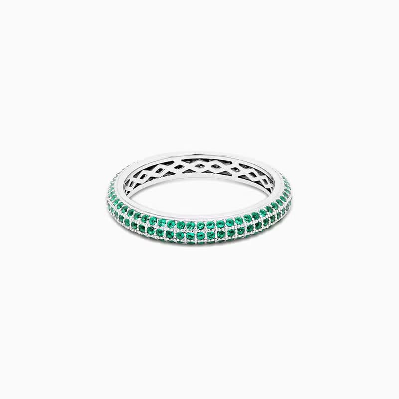 BB MICRO FULL PAVE ETERNITY RING_GREEN