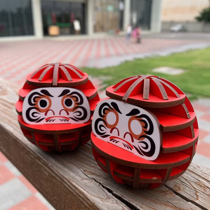 【手作DIY】達摩 不倒翁 祈福 許願 日本 日式 木質質感送禮 畢業
