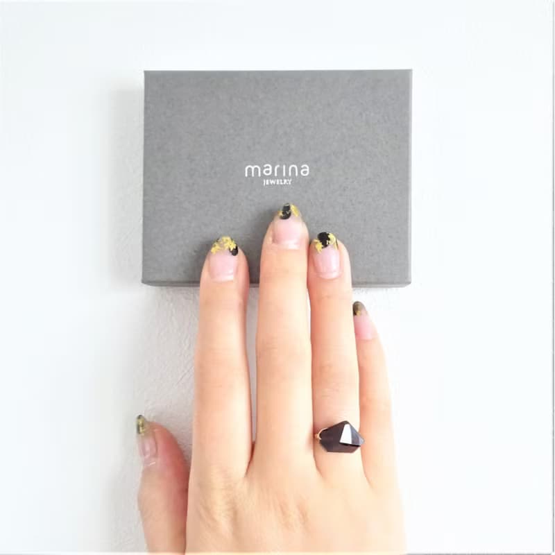 ギフト包装付14kgf Garnet wrapped ring #11,#13