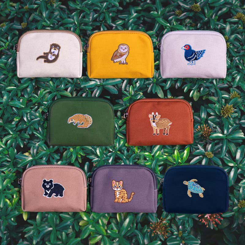 臺灣動物-帆布刺繡零錢包