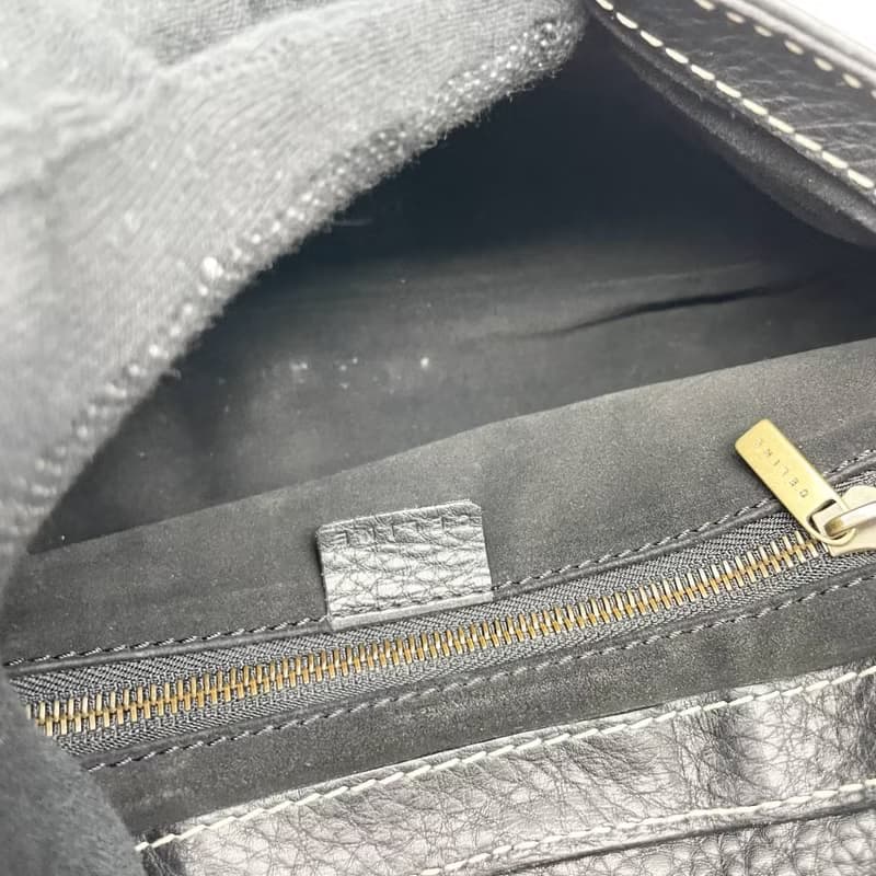 【母親節優惠】中古二手Celine藍黑色皮革腋下包側背單肩孭小手袋