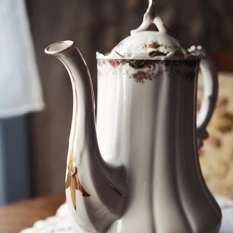 19 世紀法國古董 LIMOGES 茶壺和奶壺套裝