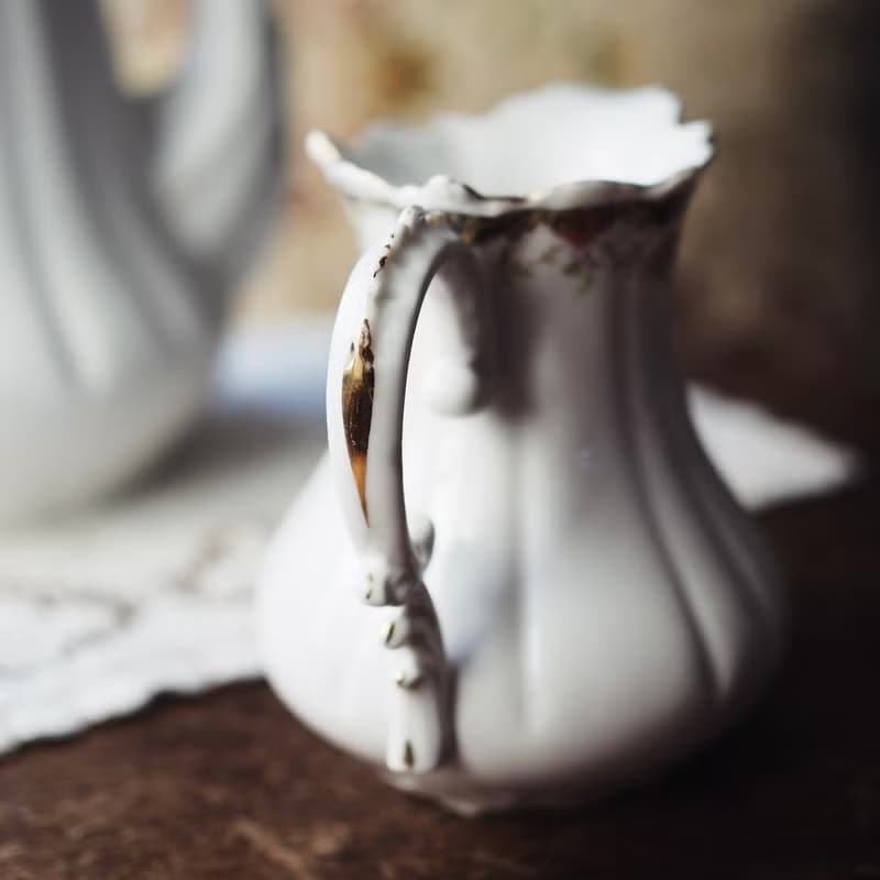 19 世紀法國古董 LIMOGES 茶壺和奶壺套裝