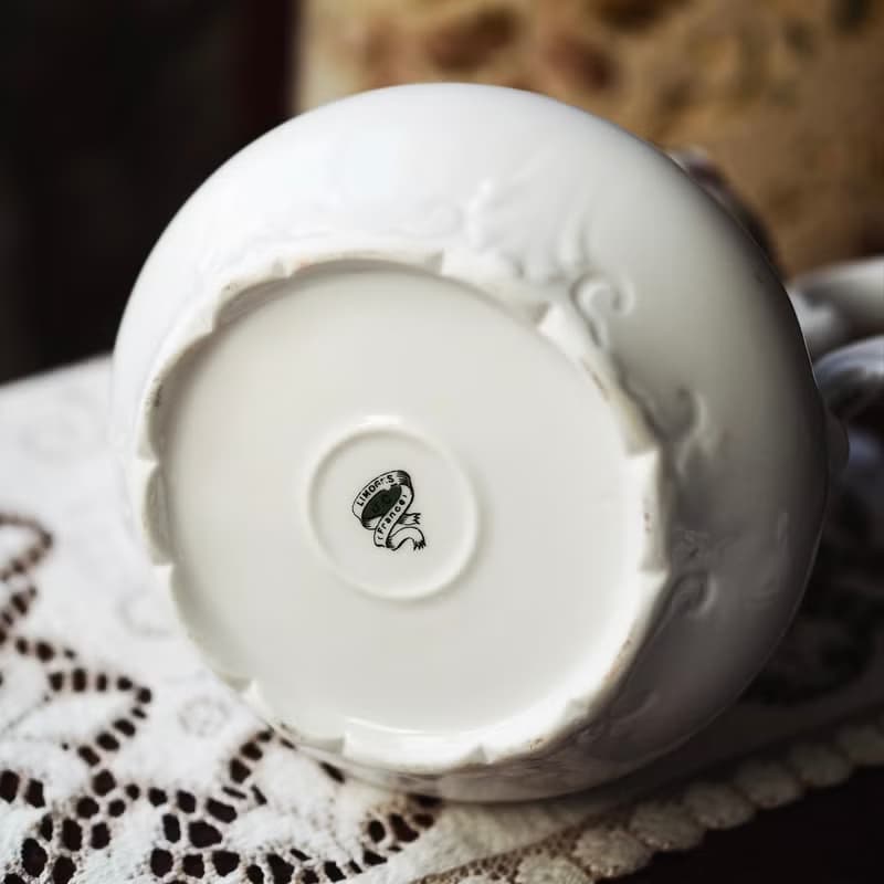 19 世紀法國古董 LIMOGES 茶壺和奶壺套裝