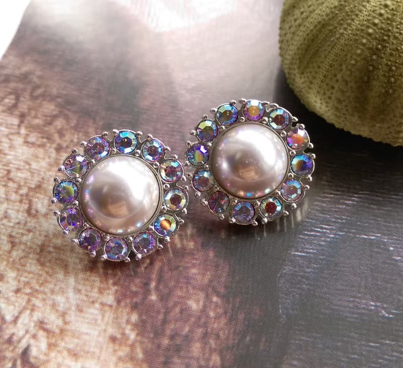Vintage Jewelry 西洋古董飾品 經典 炫麗 針式耳環