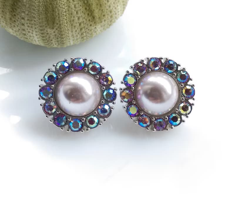 Vintage Jewelry 西洋古董飾品 經典 炫麗 針式耳環