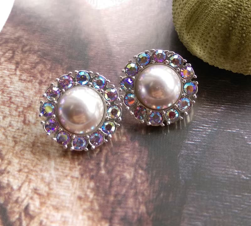 Vintage Jewelry 西洋古董飾品 經典 炫麗 針式耳環