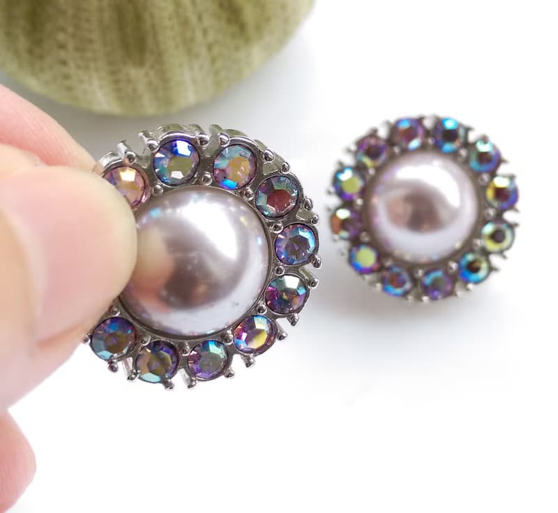 Vintage Jewelry 西洋古董飾品 經典 炫麗 針式耳環