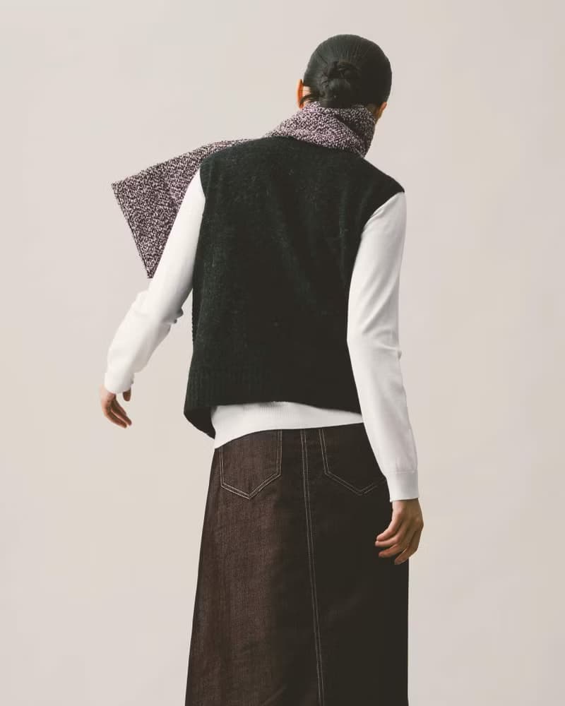 UUIN_紫色米朗奇花呢鋪棉圍巾