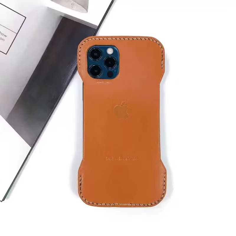 【母親節禮物】iPhone 半包真皮防摔手機殼