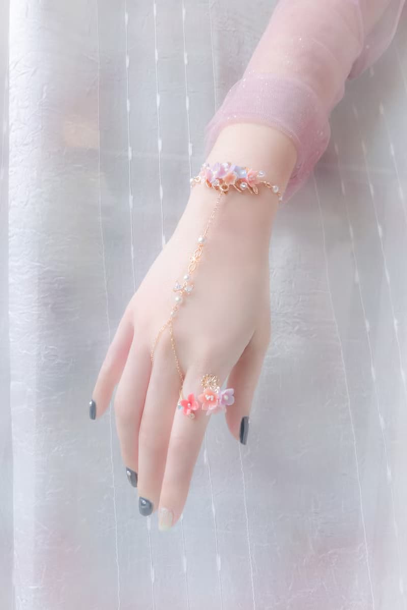 ZODIAC: 金牛 X 牽牛花 / 朝顏牽牛花可拆式兩用鍍14K金T字手鍊