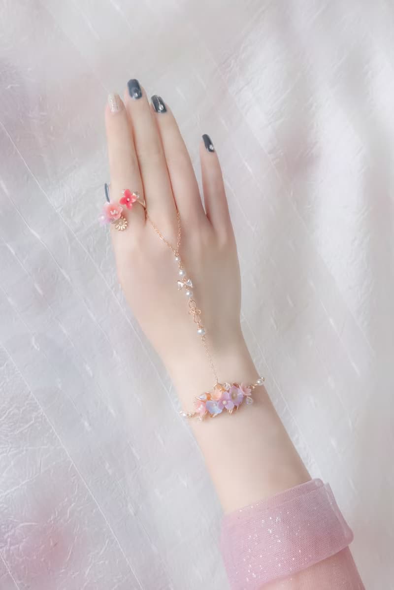 ZODIAC: 金牛 X 牽牛花 / 朝顏牽牛花可拆式兩用鍍14K金T字手鍊