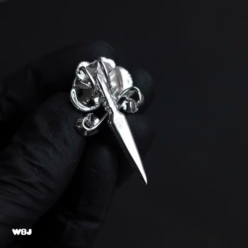 Wbj滿鑲嵌玫瑰劍 玫瑰花吊墜