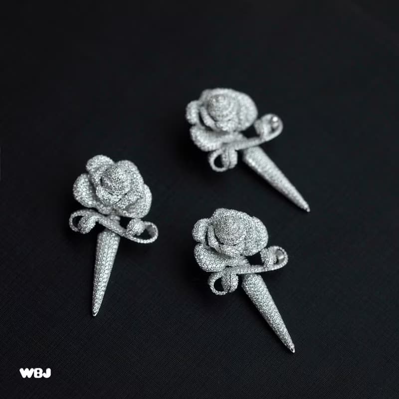 Wbj滿鑲嵌玫瑰劍 玫瑰花吊墜