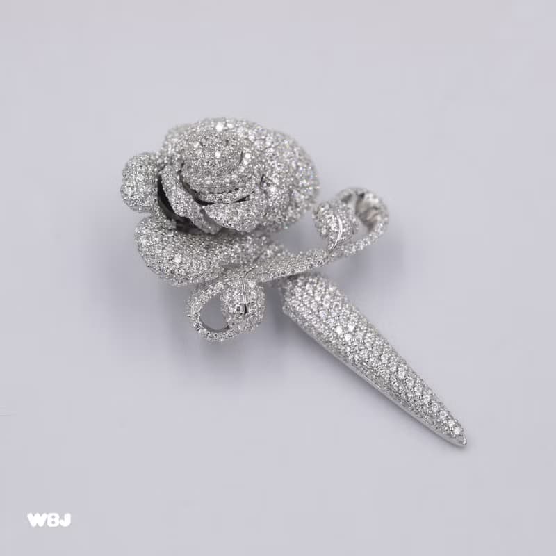 Wbj滿鑲嵌玫瑰劍 玫瑰花吊墜
