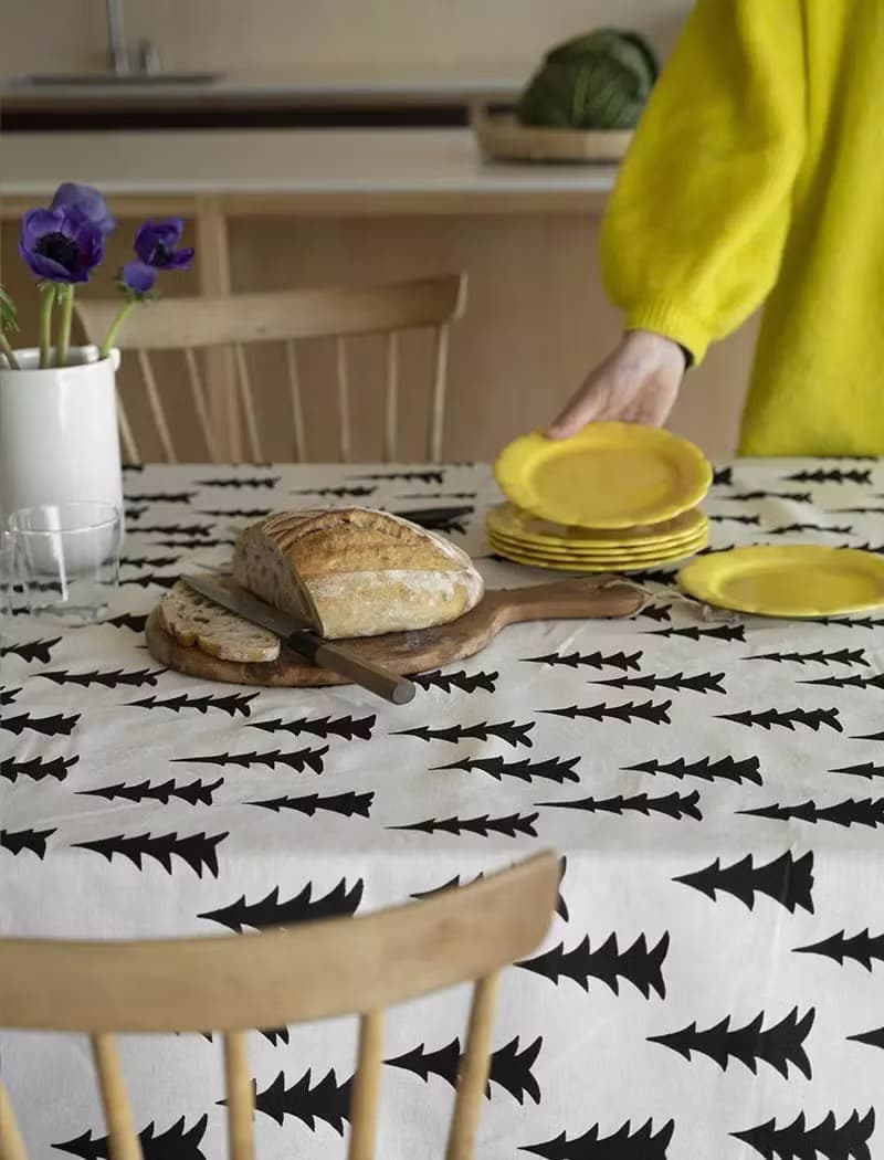 北歐設計師款 - 冷杉桌巾(147X250cm) GRAN TABLECLOTH , BLACK