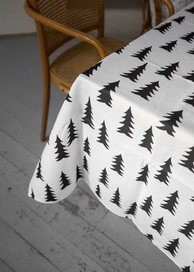 北歐設計師款 - 冷杉桌巾(147X250cm) GRAN TABLECLOTH , BLACK