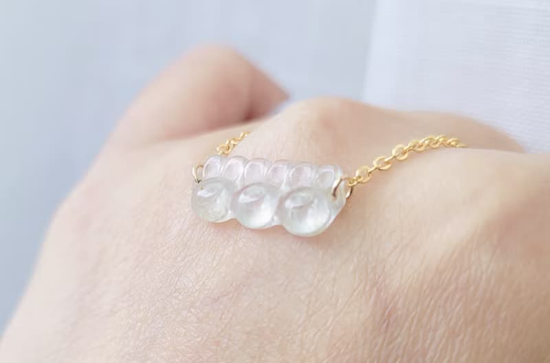 親翠 天然翡翠 高冰玻兔兔們精品鎖骨鏈 | 生肖兔