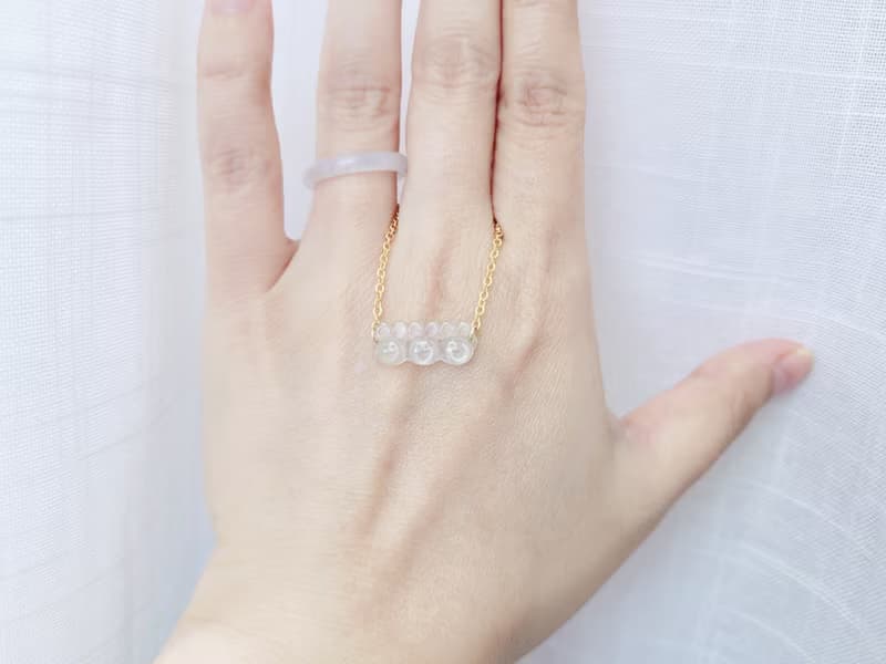 親翠 天然翡翠 高冰玻兔兔們精品鎖骨鏈 | 生肖兔