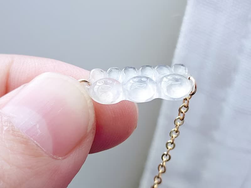 親翠 天然翡翠 高冰玻兔兔們精品鎖骨鏈 | 生肖兔