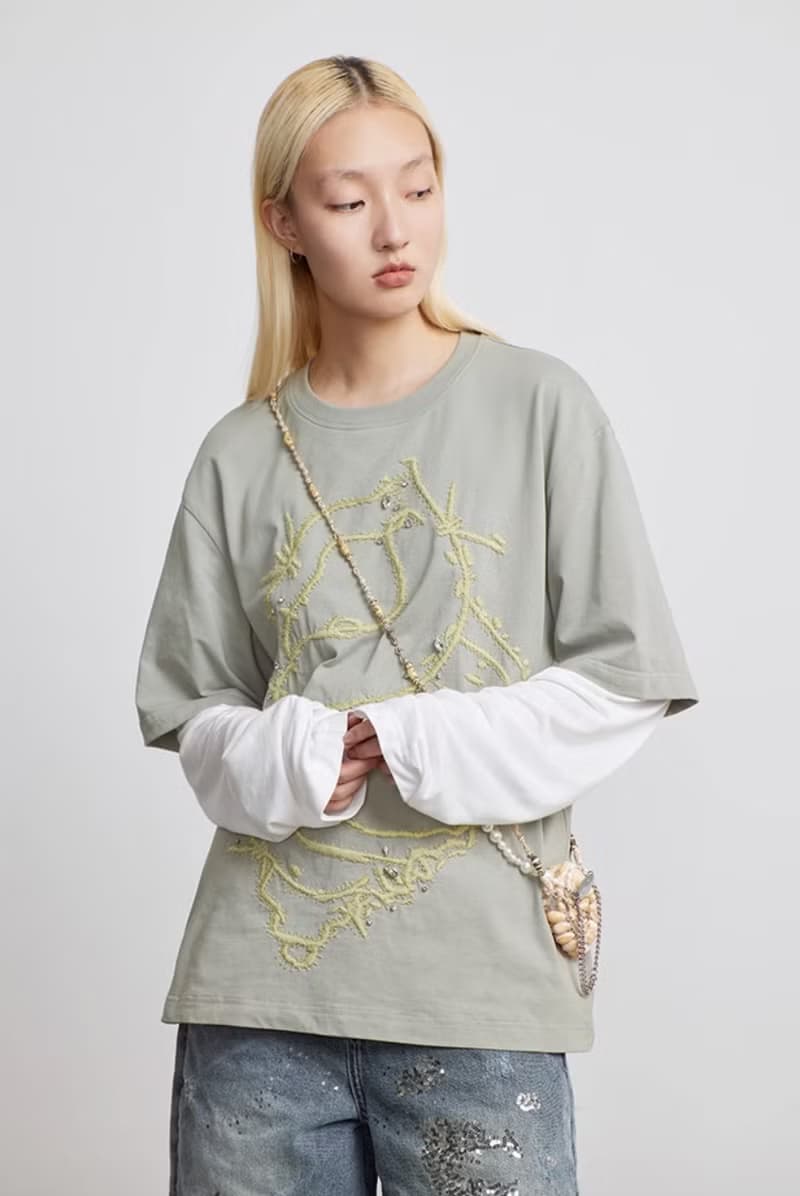Conch Embroidery Long T-shirt 海螺刺繡長袖T恤
