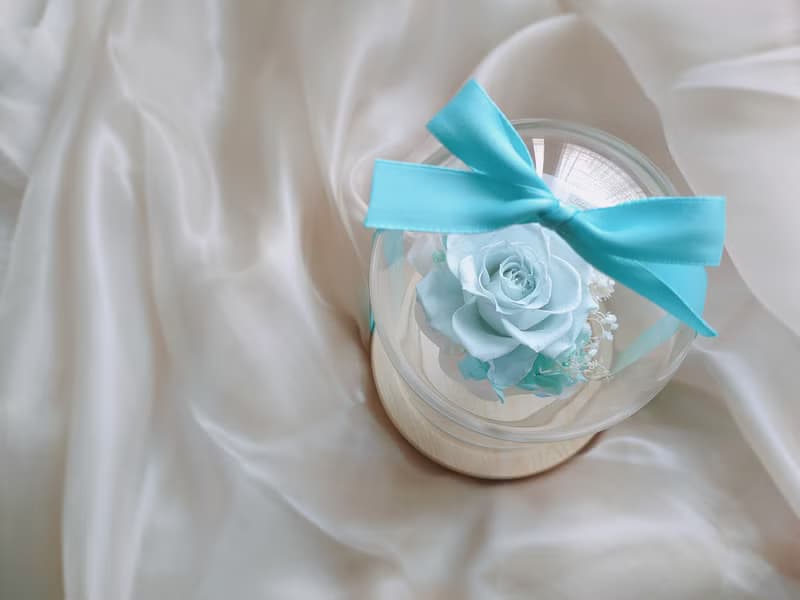 Sheer Whisper絮語藏花_迷你永生花束玻璃罩氣氛燈/玻璃盅花禮