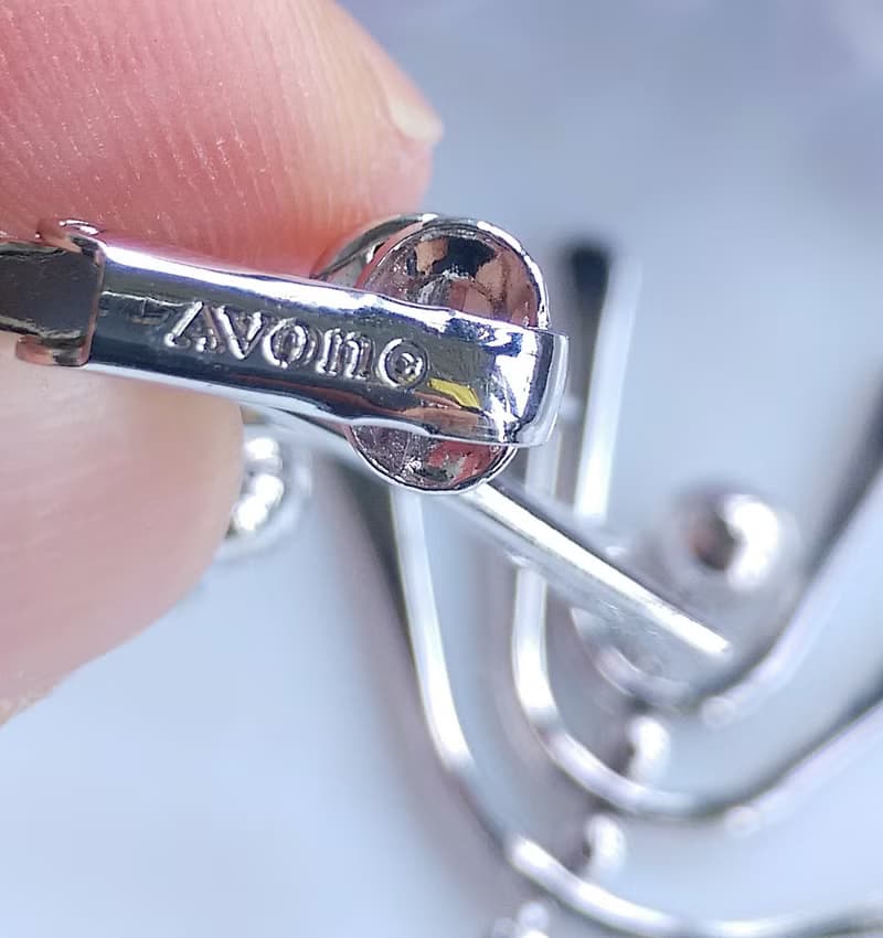 Vintage Jewelry 西洋古董飾品 AVON 銀色調 都會感 夾式耳環