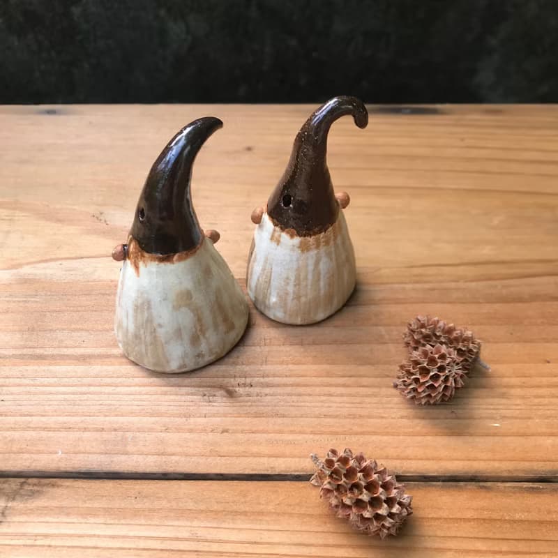 大地色的聖誕/線香座 竹土石山 自然派的老公公 咖啡口味 巧克力