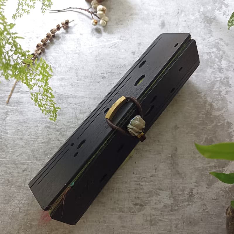 茉樂手盒/C2楊木茉樂綠/專業職人風/泡泡紋/筆盒/眼鏡盒/送禮