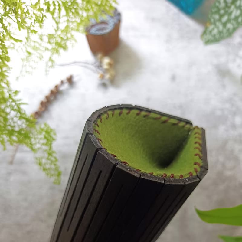茉樂手盒/C2楊木茉樂綠/專業職人風/泡泡紋/筆盒/眼鏡盒/送禮
