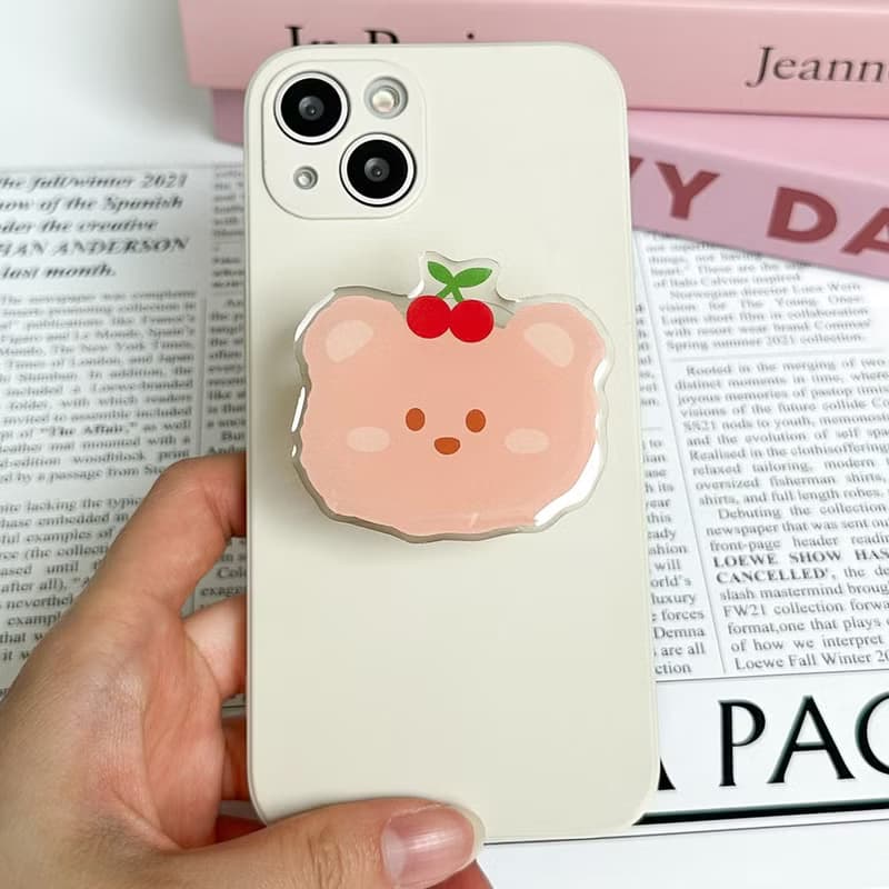 Cherry bear grip smartphone acrylic smart tok