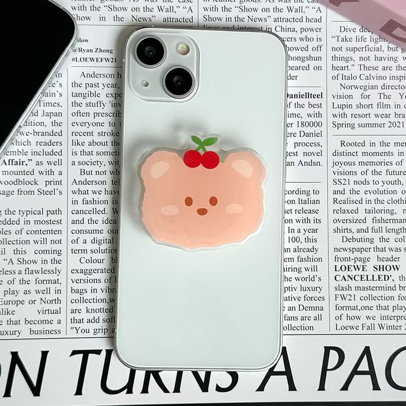 Cherry bear grip smartphone acrylic smart tok