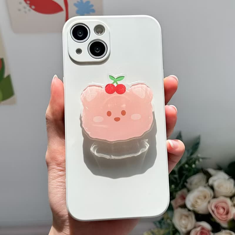 Cherry bear grip smartphone acrylic smart tok